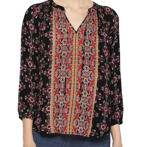 MASON & BELLE Casey Tassel Detail Top w/ wooden beads women’s size extra small